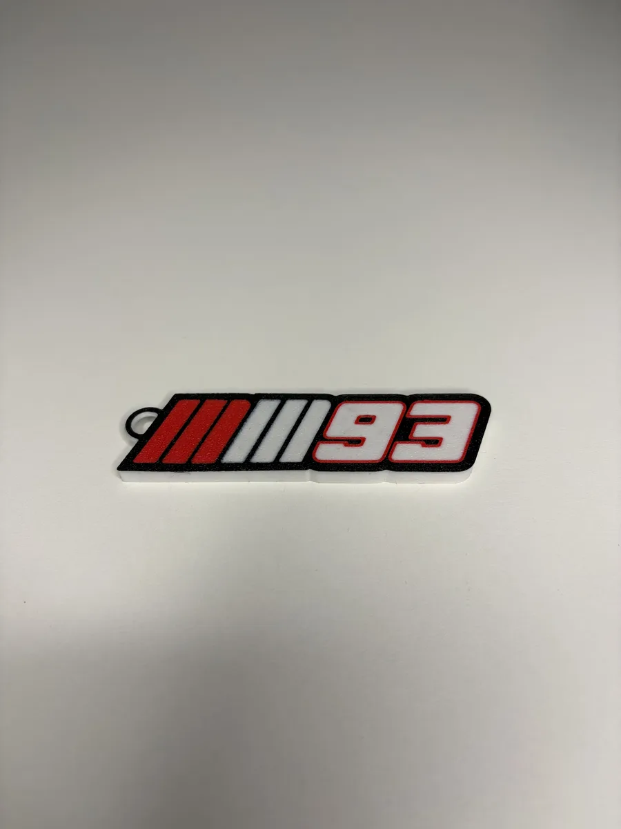 Llavero Marc Márquez MM93 impreso en 3D — ESSE Barcelona